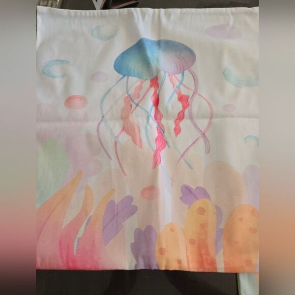Set Of Colorful Jellyfish and Octopus Pillow Covers - Picture 2 of 4